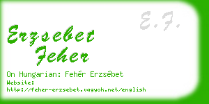 erzsebet feher business card