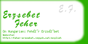 erzsebet feher business card